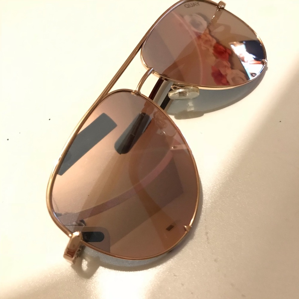 Quay High Key Gold Sunglasses